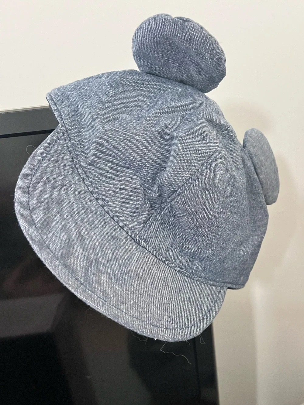 Kids Blue Denim Animal Mickey Mouse Ears Baseball Hat